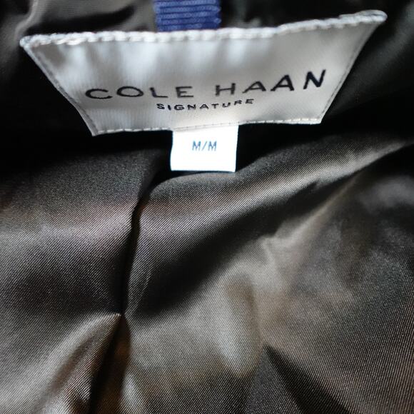 Cole Haan Coat Womens Medium Down Puffer Asymmetrical Zip Hooded Long Jacket - Picture 3 of 12